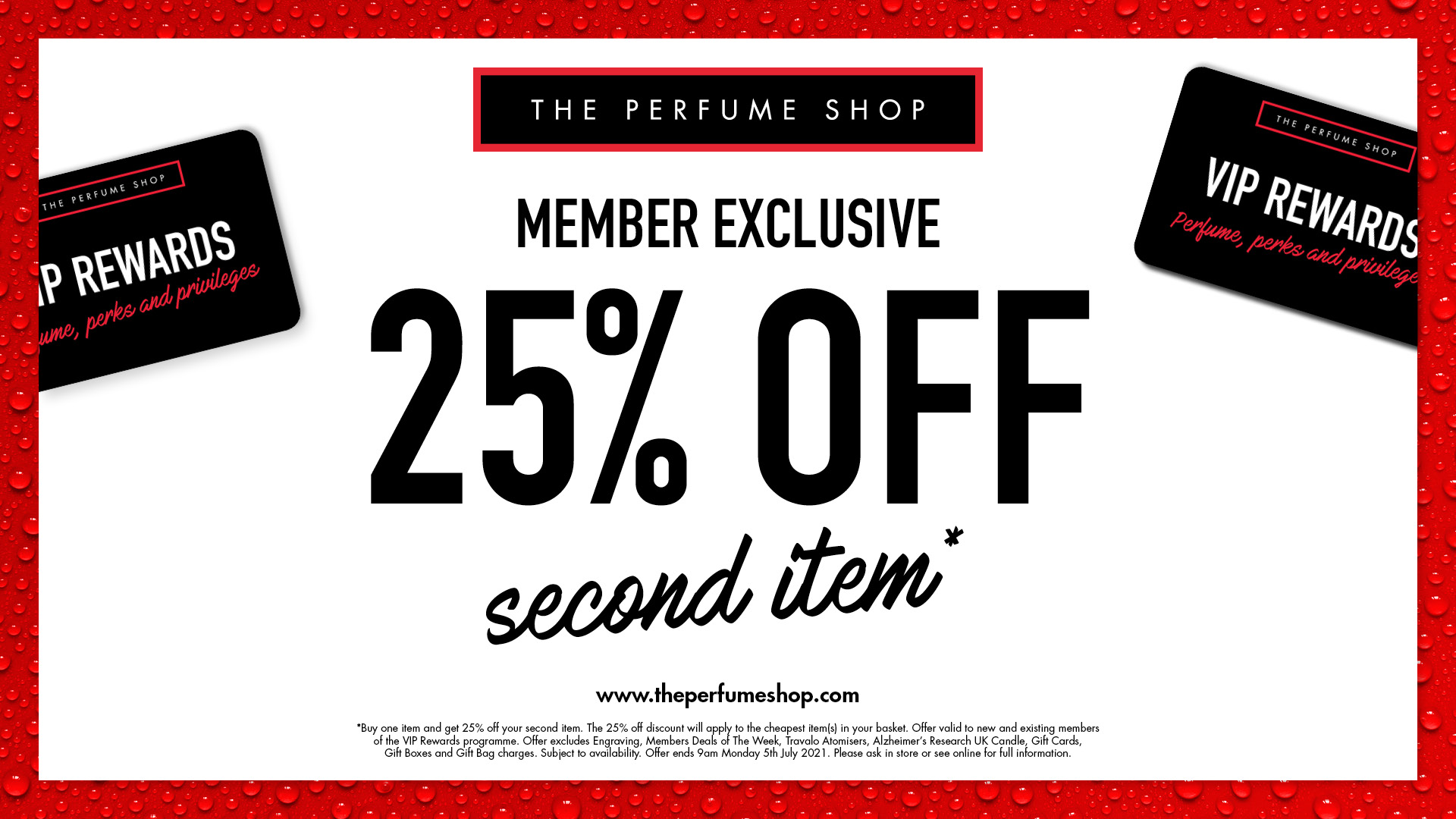 Members receive 25% off second item. Sign up today and visit us in store. @theperfumeshop